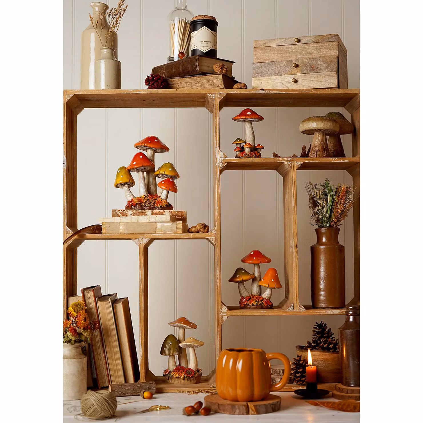 Country Living Autumn Harvest Mushroom Tabletop Ornament, Multicolour, Height: 13.5 cm – 3