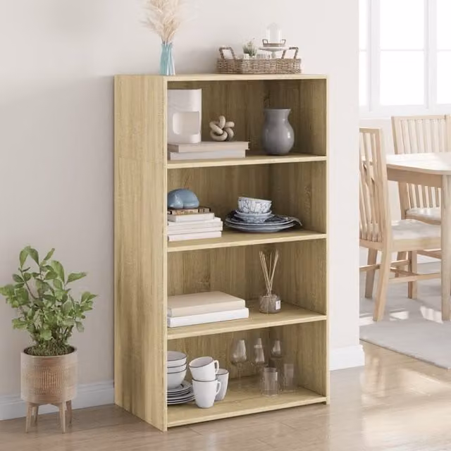 Berkfield Home Sonoma Oak Highboard in Brown, W/D/H: 70 x 41 x 124 cm – 1