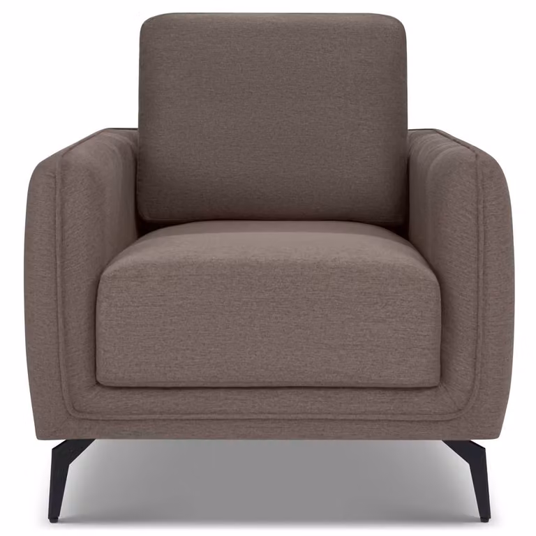 Bravich LTD Brixton Full Suite Fabric Sofa Set in Dark Brown, including 3 Seater Sofa, 2 Seater Sofa and Armchair