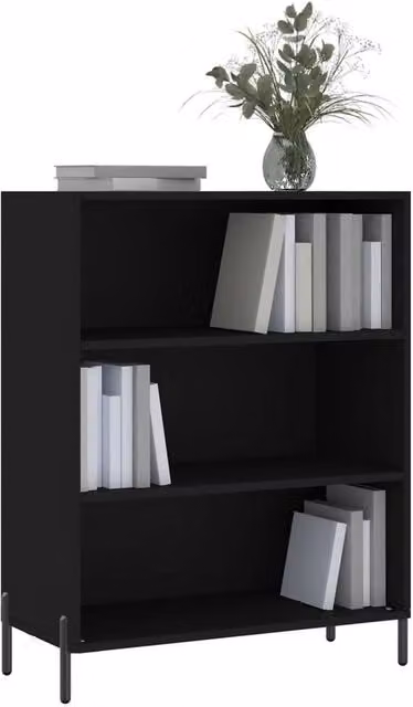 Berkfield Home Modern Black Shelf Cabinet, W/D/H: 69.5 x 32.5 x 90 cm – 1