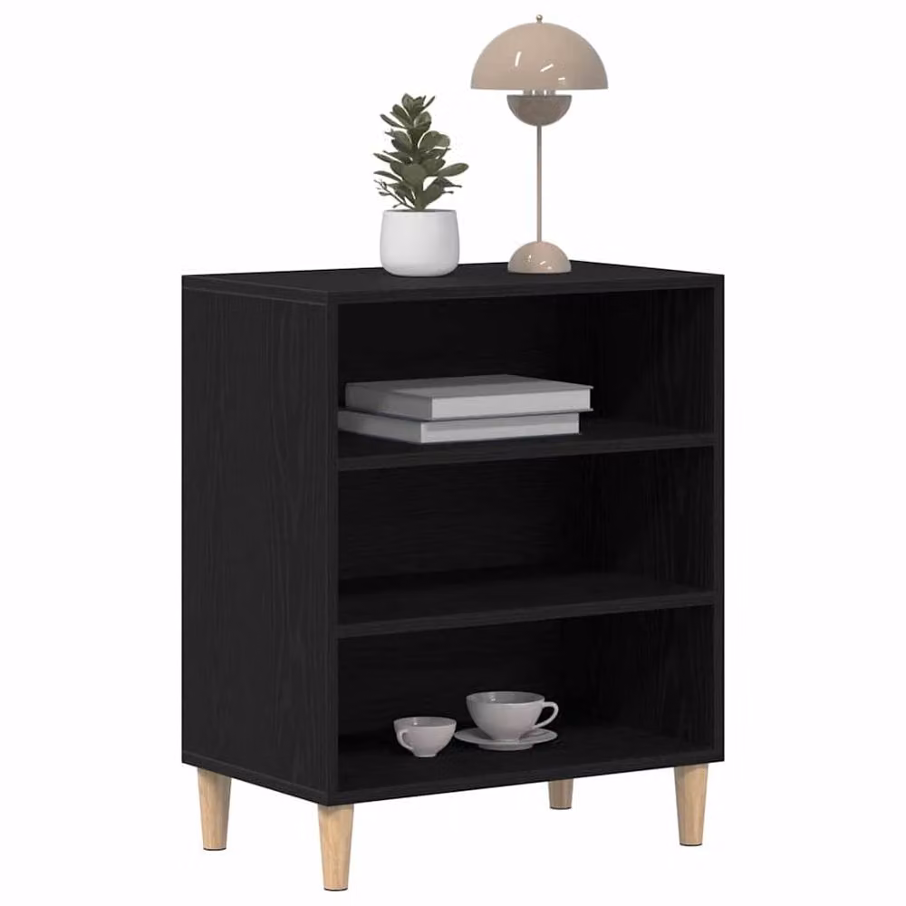 Berkfield Home Black Oak Sideboard, W/D/H: 57 x 35 x 70 cm – 3