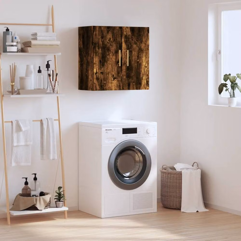 Berkfield Home Smoked Oak Wall Cabinet in Brown, W/D/H: 60 x 31 x 60 cm – 2