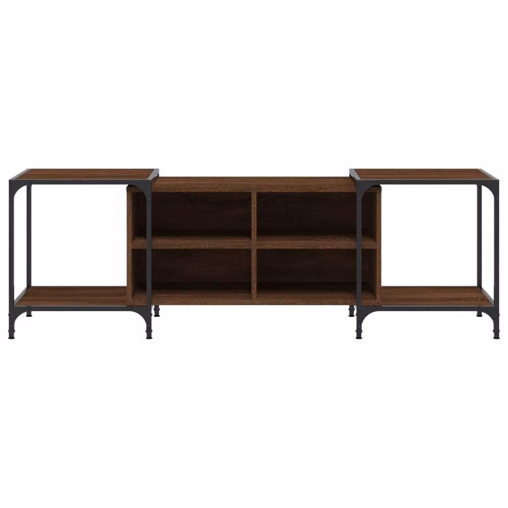 Berkfield Home TV Cabinet in Brown Oak, W/D/H: 153 x 37 x 50 cm – 3
