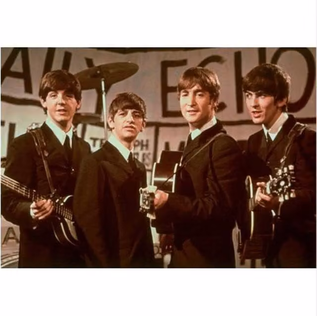 The Beatles Daily Echo Postcard in Multicoloured Paper