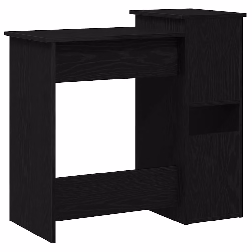 Berkfield Home Black Computer Desk with Shelves, W/D/H: 84 x 40 x 78 cm – 4