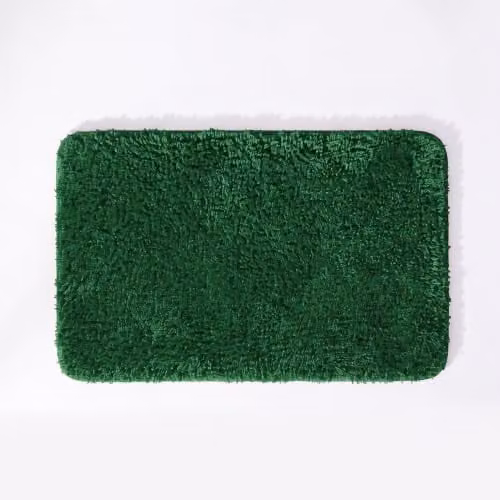 Allure Bath Fashions Luxury Microfibre Non-Slip Bath Mat, Green, W: 50 cm, D: 80 cm, H: 2 cm
