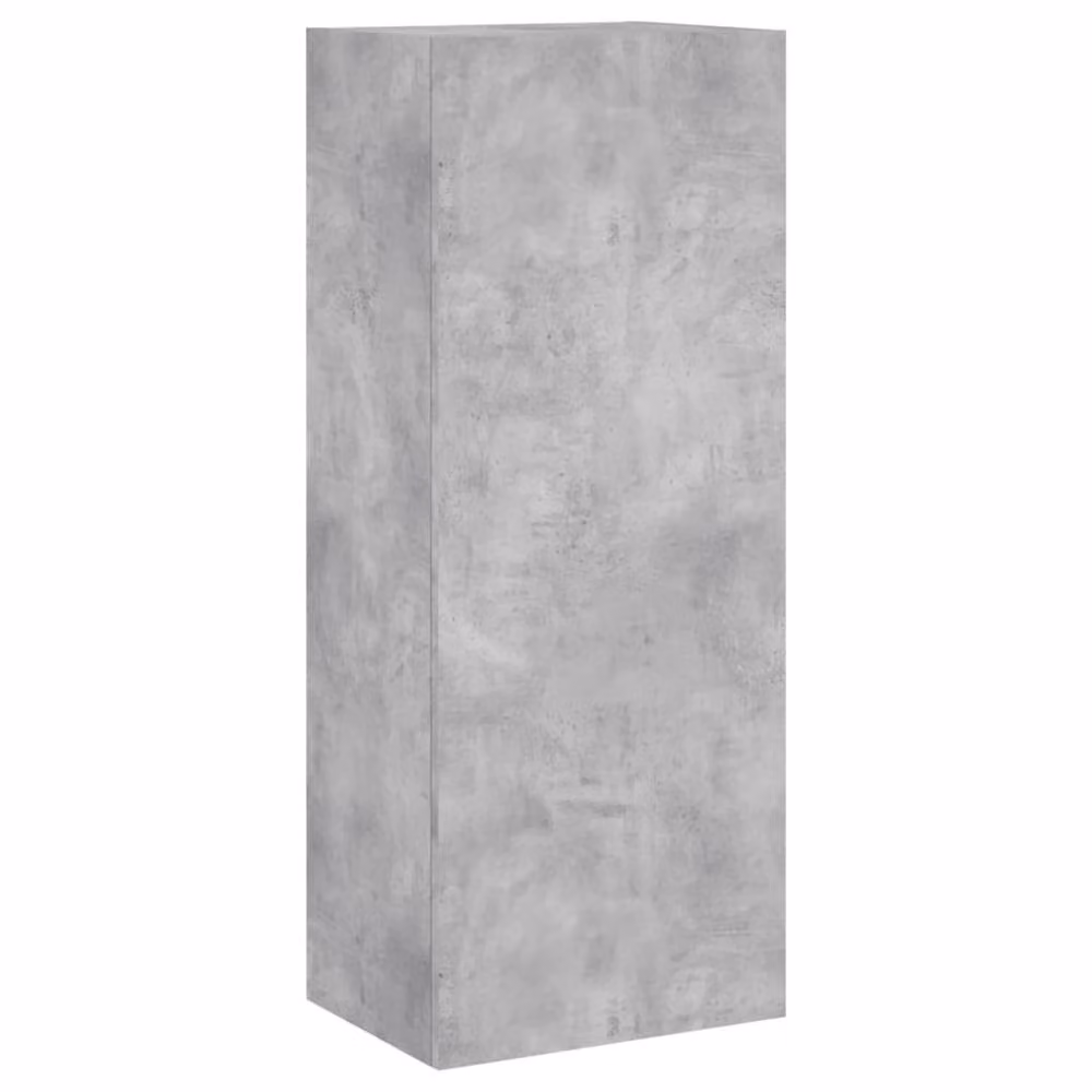 Berkfield Home 5 Piece TV Wall Unit Set in Concrete Grey MDF with Wall Cabinets and Lowboard – 3