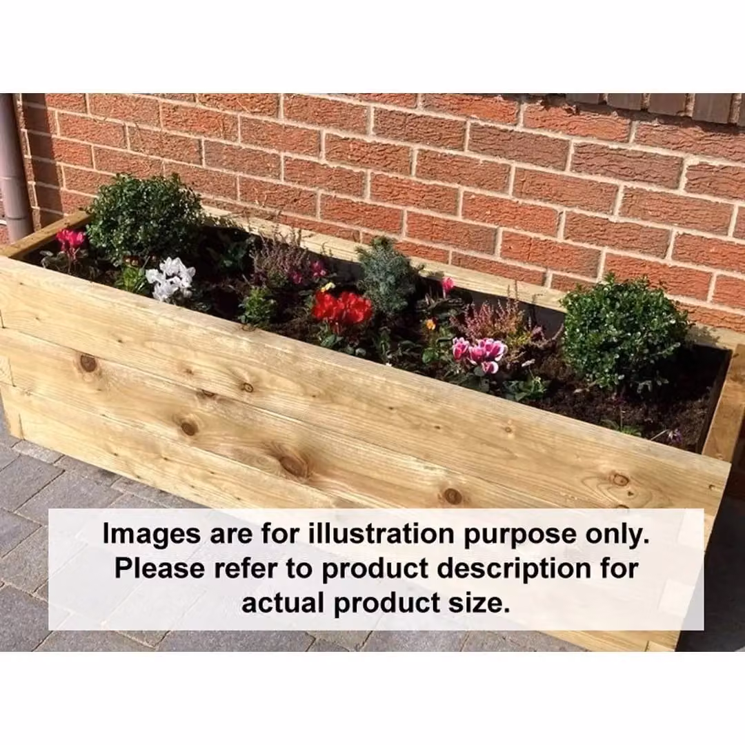Buttercup Farm Suffolk Wood Planter in Brown, W: 40 cm, D: 60 cm, H: 45 cm – 2