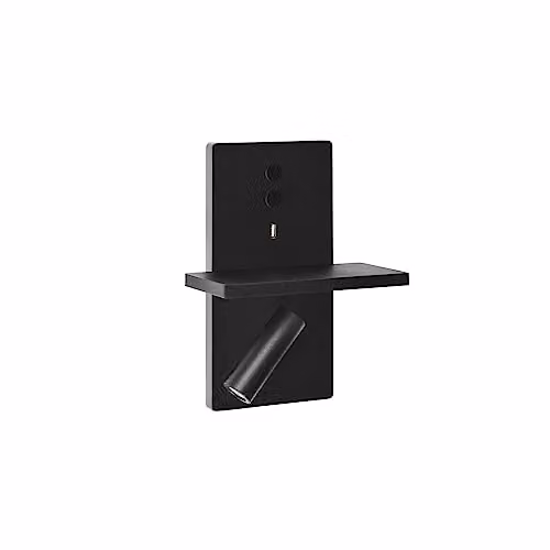 Netlighting LEDS C4 LED Reading USB Wall Light, Black, 175lm, 2700K Warm White