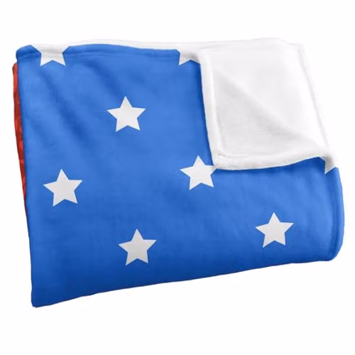 DC Comics Wonder Woman Super Soft Fleece Throw Blanket, Red, Blue and White, W/D/H: 152 x 127 cm – 3
