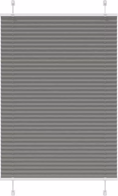 Berkfield Home Single Pleat Fabric Blind in Anthracite and Black, W/H: 99.4 x 150 cm