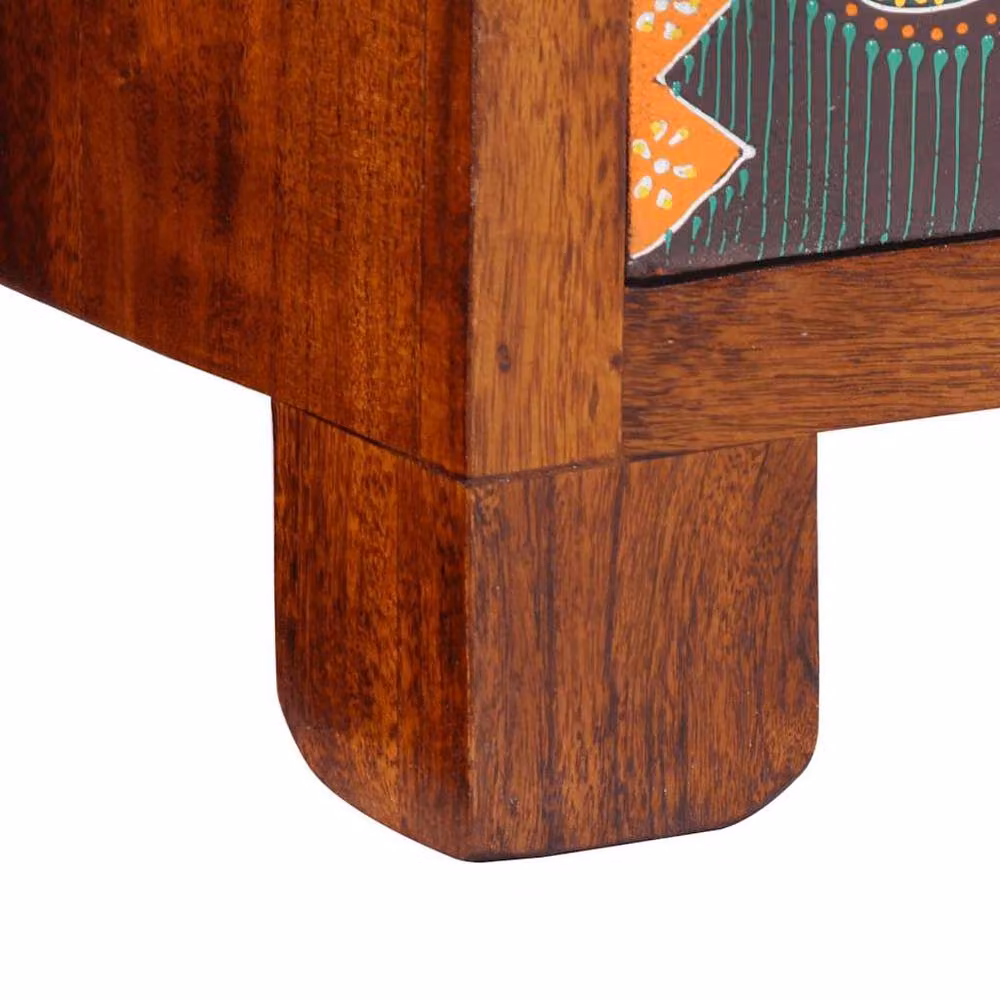 Berkfield Home Acacia Solid Wood Bedside Cabinet in Brown, W/D/H: 40 x 40 x 60 cm – 6