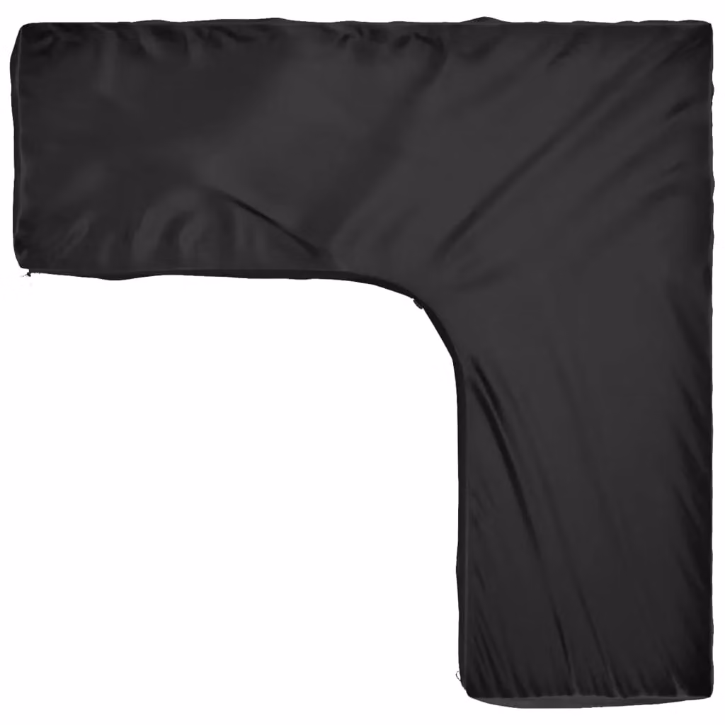 Berkfield Home L-Shaped Garden Furniture Cover with 16 Eyelets, Black, W/D/H: 250 x 250 x 70 cm – 3
