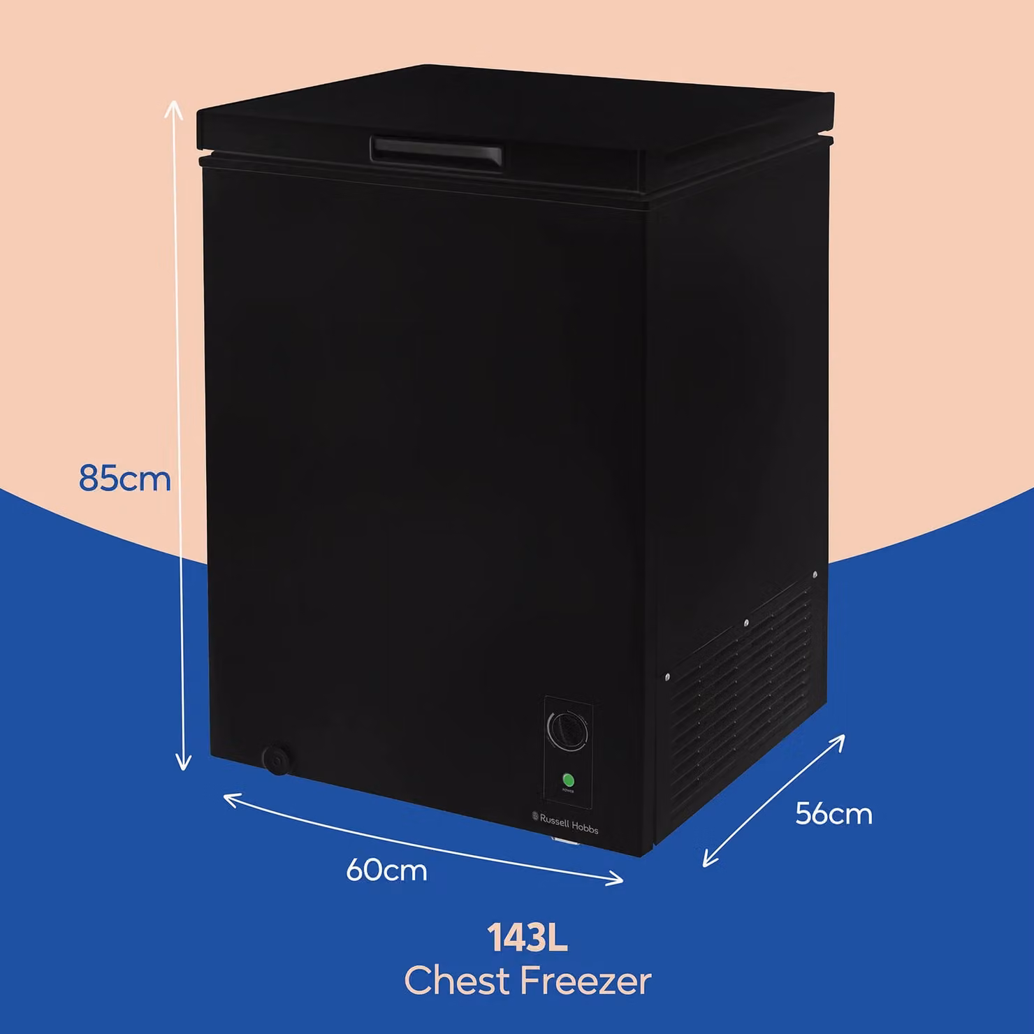 Russell Hobbs 143L Chest Freezer in Black RH142CF0E1 – 2