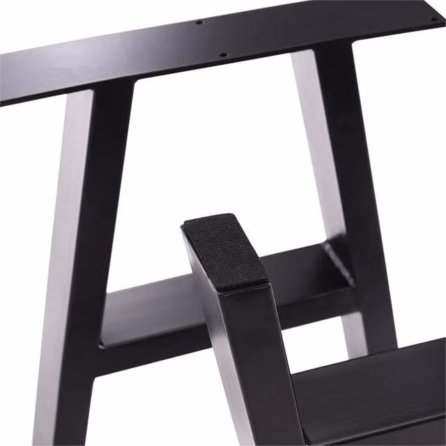 Nordara Set of 2 Black Matt Iron Industrial A Frame Table Legs W/D/H: 7 x 35 x 40 cm