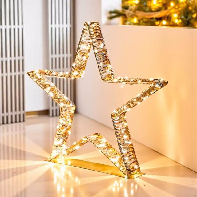 Garden Greatness Gold LED Freestanding Star Decoration for Christmas