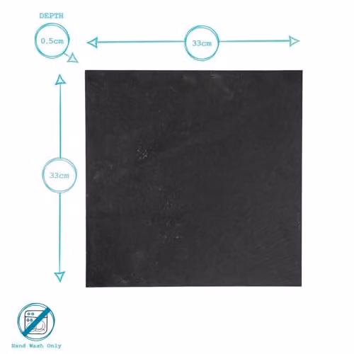 Argon Tableware Square Black Slate Placemats, Set of 6, W: 33 cm – 5
