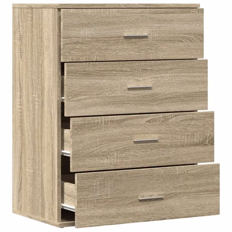 Berkfield Home Sonoma Oak Sideboard in Brown, W/D/H: 60 x 39 x 80 cm