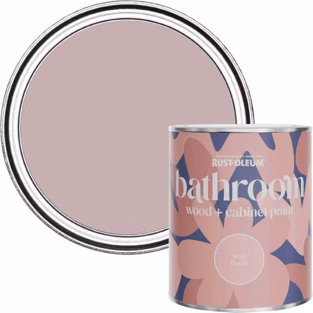 Rust-Oleum Pink Moisture Resistant Bathroom Wood and Cabinet Paint in Matt Finish, 0.75 l – 1