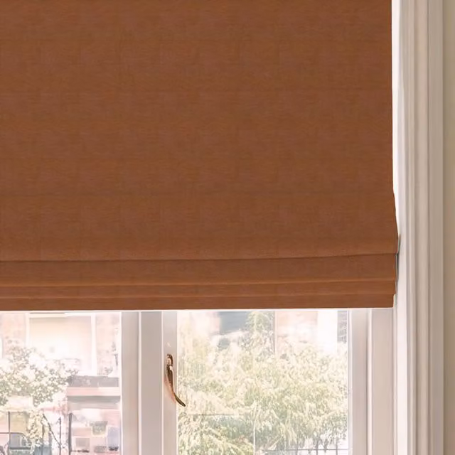 HOUSE Llewelyn-Bowen Tetbury Made To Measure Roman Blind in Solstice Orange Blackout Plain Textile