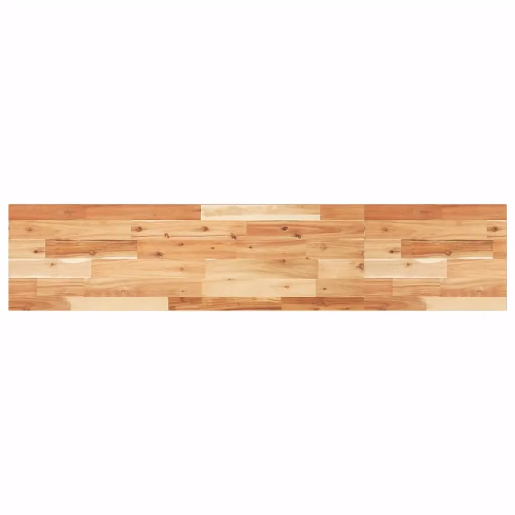 Berkfield Home Oil Finished Solid Wood Acacia Floating Shelf in Brown, W/D/H: 140 x 30 x 2 cm