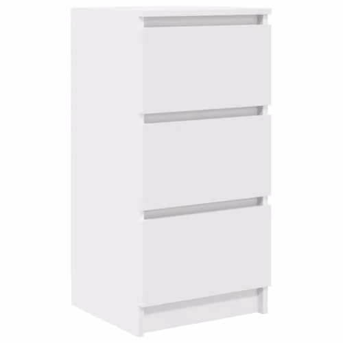 vidaXL White MDF Sideboard W/D/H: 37.5 x 35.0 x 76.0 cm