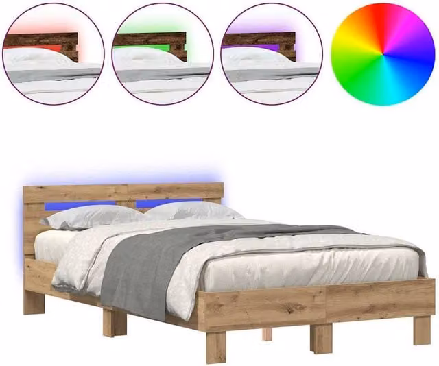 Berkfield Home Artisan Oak Bed Frame in Beige – 1