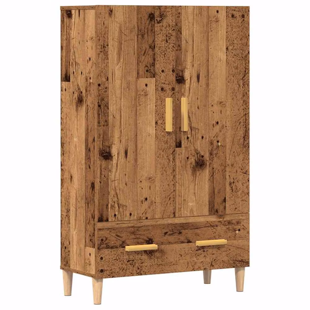 Berkfield Home Old Wood Highboard in Brown, W/D/H: 70 x 31 x 115 cm – 2