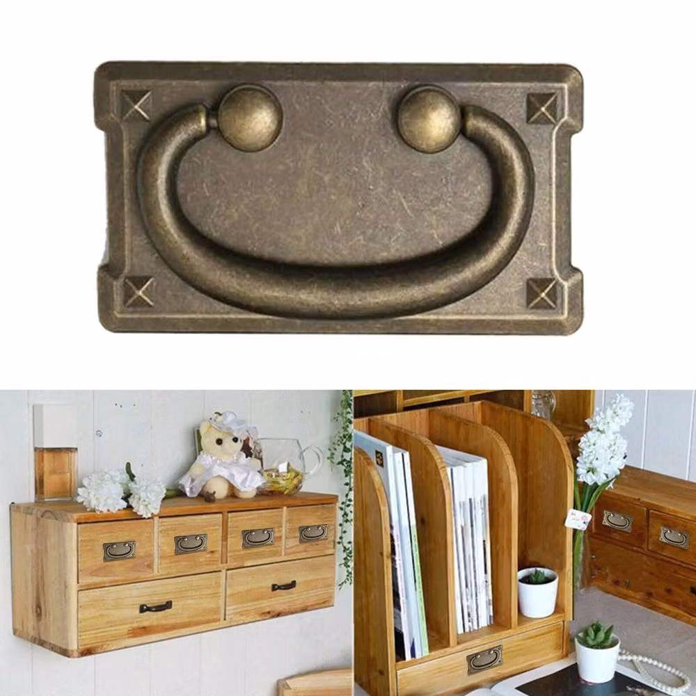 SPETLEK 8-Piece Rustic Oak Furniture Handle Set in Bronze with Zinc Alloy and Matt Finish – 4