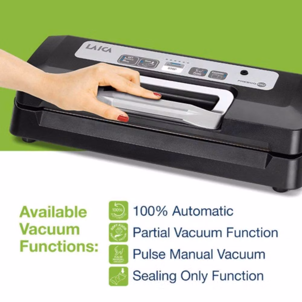 LAICA Food Vacuum Sealer Machine VT3205 with Cutter and Pulse Function in Black – 6