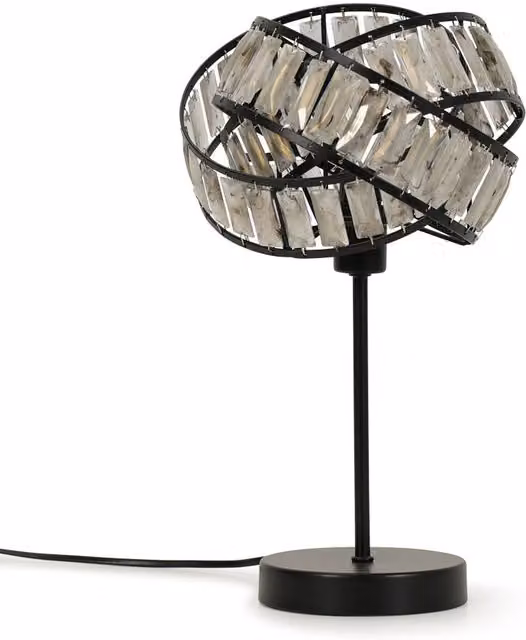 Hudson Jewel Table Lamp in Grey and Chrome