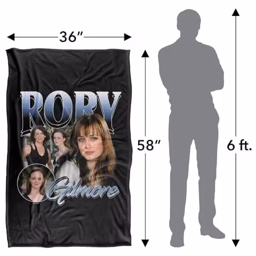 Warner Bros. Gilmore Girls Rory Bootleg Super Soft Silky Touch Fleece Throw Blanket, Multicolour, W: 91.44 cm x D: 147 cm – 4