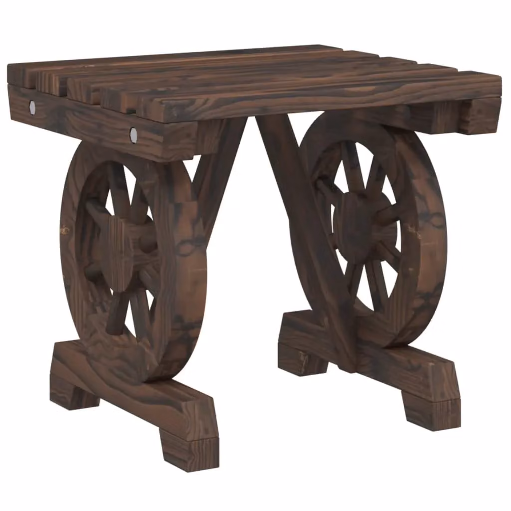 Berkfield Home Garden Footstools, Set of 2, Brown Solid Wood Fir – 3