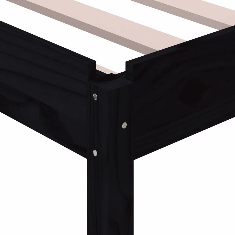 Berkfield Home Stack Bed in Black Solid Pine Wood, W/D/H: 90 x 200 x 96.5 cm – 5
