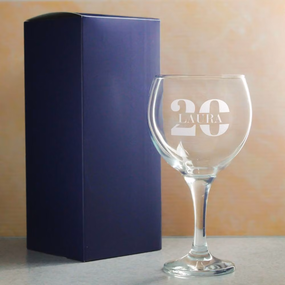 Uniqueful Personalised Clear Gin Balloon Cocktail Glass – 2