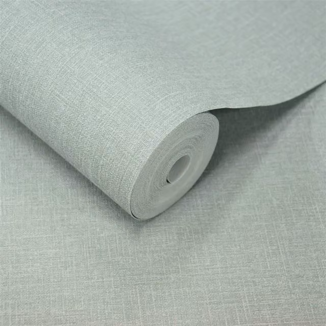 Grandeco Cirrus Aqua Plain Scrubbable Wallpaper in Blue and Turquoise