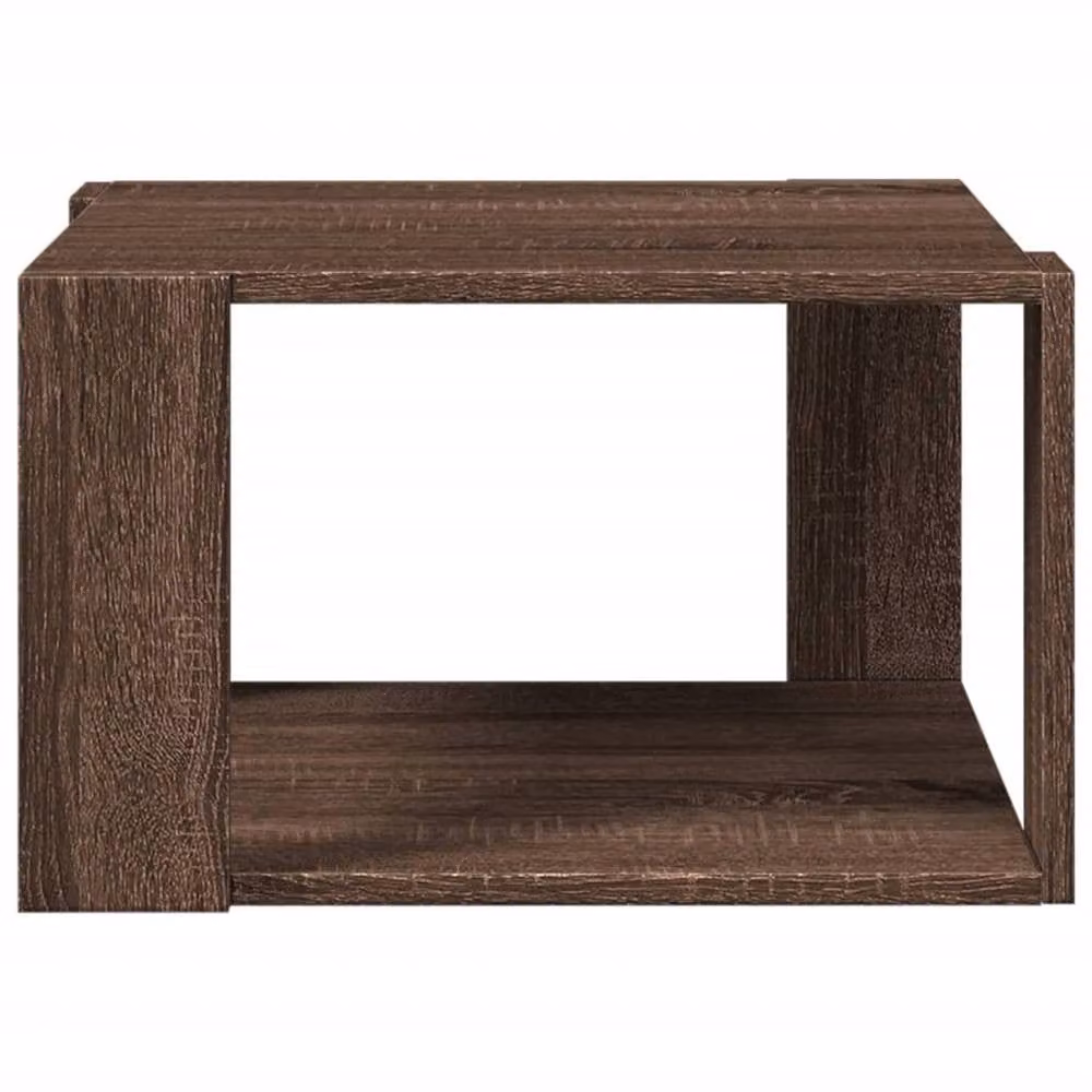 Berkfield Home Modern Square Coffee Table in Brown Oak, W/D/H: 51.5 x 51.5 x 30 cm – 4