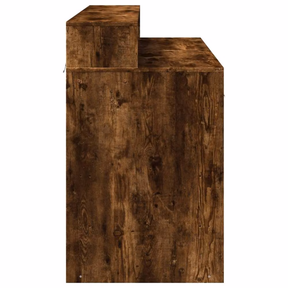 Berkfield Gaming Home Office Desk with LED Lights in Smoked Oak Brown, W/D/H: 120 x 55 x 91 cm – 5
