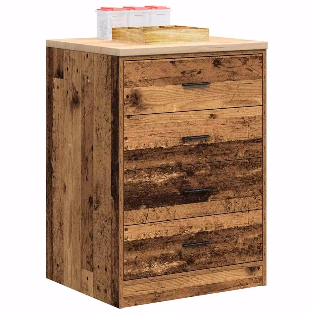 Berkfield Home Garage Storage Cabinet in Brown Solid Wood Pine, W/D/H: 60 x 51 x 85 cm – 4