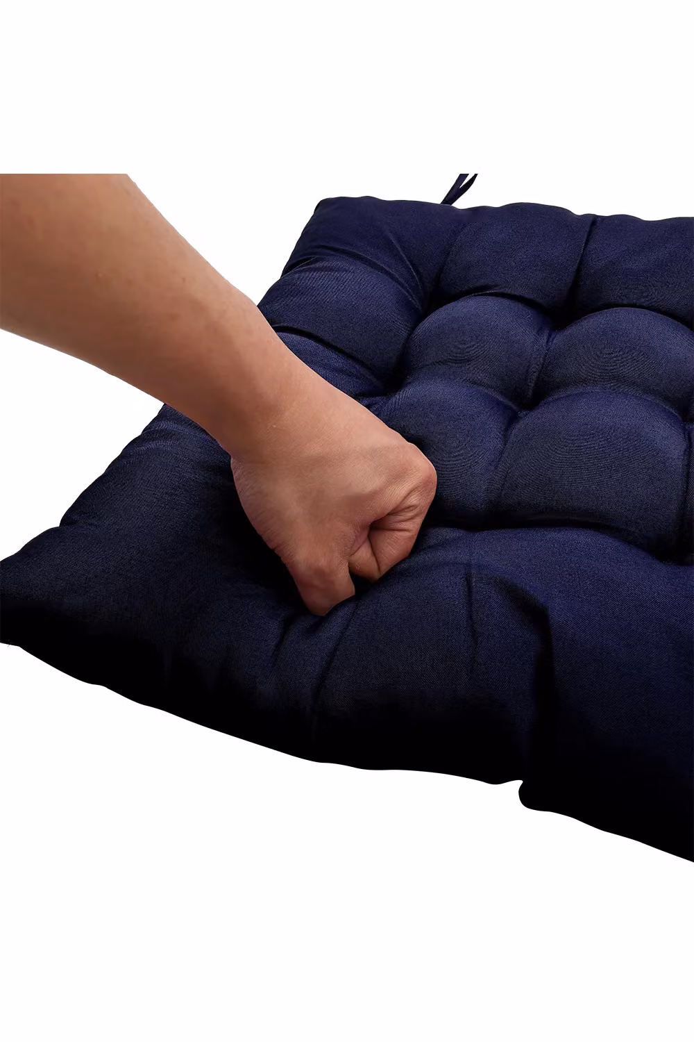 Living and Home 4-Piece Soft Thicken Polyester Tatami Seat Cushion Set in Dark Blue – 5