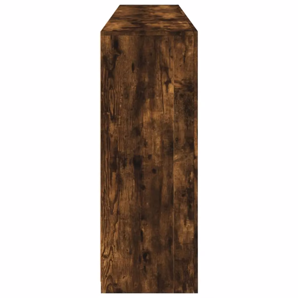 Berkfield Home Modern Smoked Oak Sideboard with Integrated LED Lights, Brown, W: 181.5 cm, D: 37 cm, H: 100 cm – 6