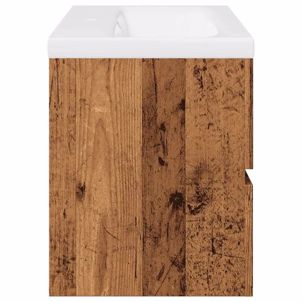 Berkfield Home Sink Cabinet with Built-in Basin in Old Wood Brown, H 90.0 cm x W 45.0 cm x D 38.5 cm – 3