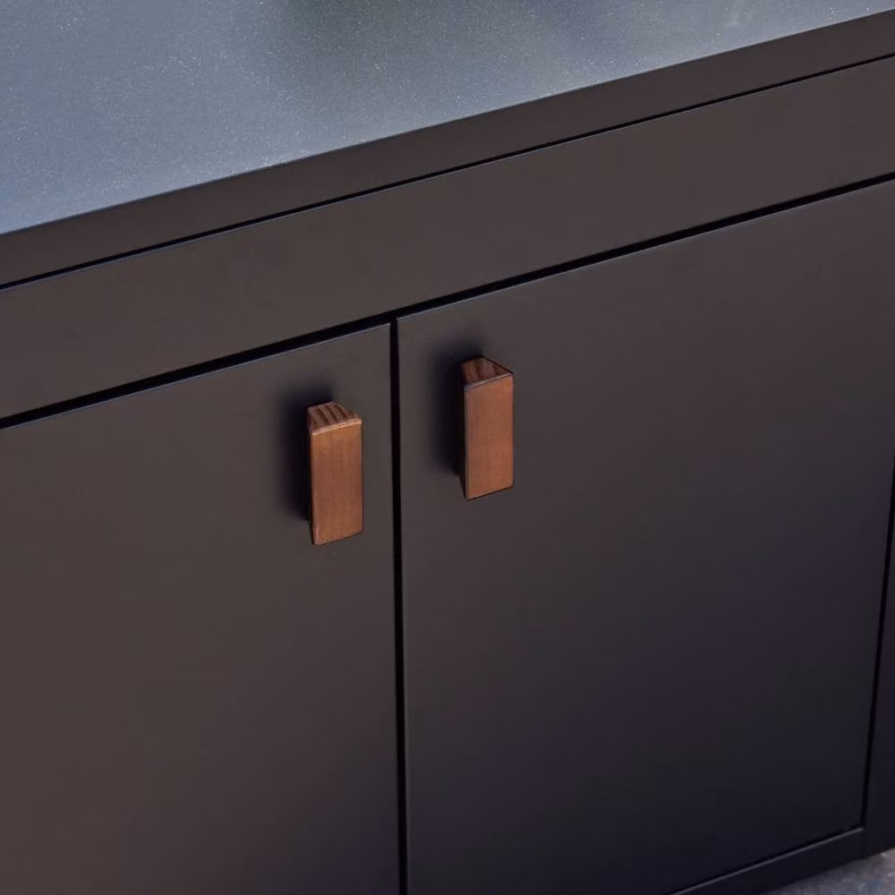 sweeek Black Steel Outdoor Kitchen Storage Module with 2 Hinged Doors W/D/H: 75.5 x 60.0 x 70.0 cm – 6