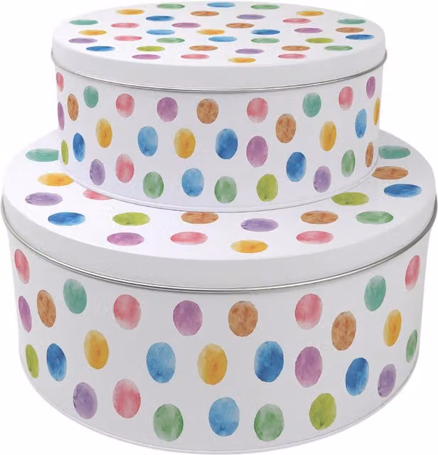 Purely Home Multicoloured Round Cake Tin Set