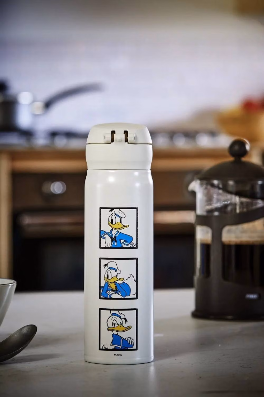 Thermos Disney Donald Duck Signature Vacuum Insulated Stainless Steel Drinks Flask, Multicolour and White, 470ml – 2