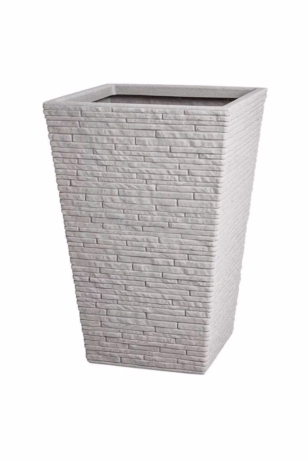 KDMD Stone Slate Effect Planter Tub in Beige and Grey, 45 cm – 3