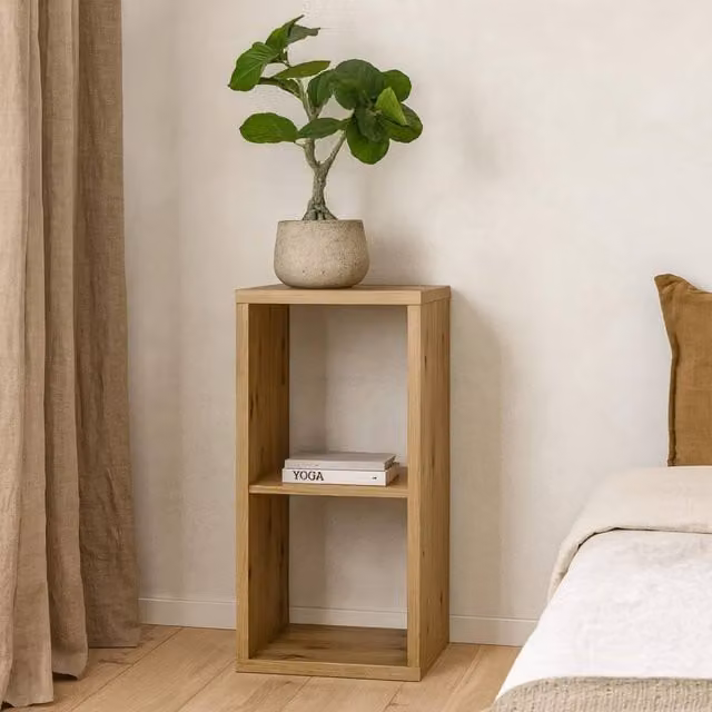 Wyld Haus Mauro 1 Shelf Storage Unit in Artisan Oak, Natural, W/D/H: 72.8 x 32.9 x 39.5 cm – 1