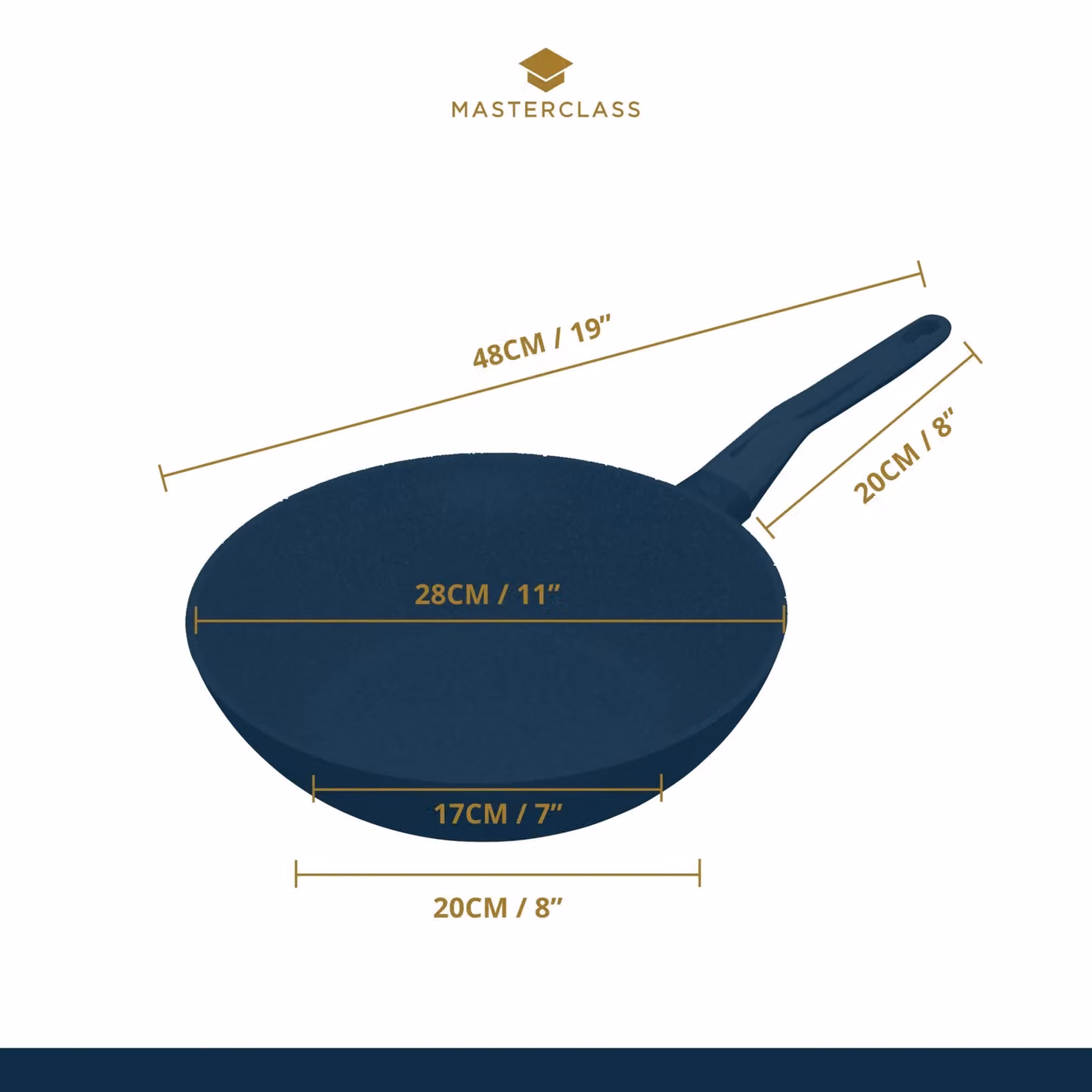 MasterClass Non-Stick Aluminium Wok Stir Fry Pan in Grey – 5