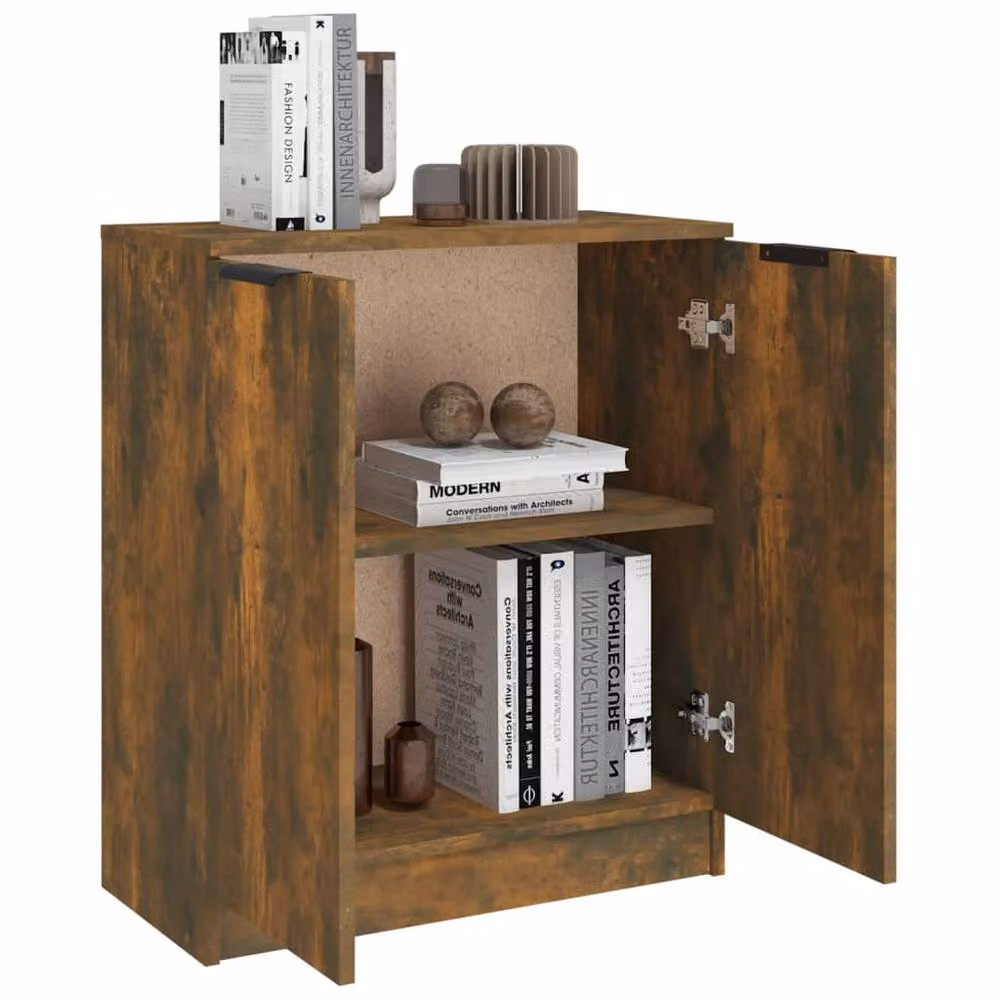 Berkfield Home Smoked Oak Sideboard in Brown, W/D/H: 60 x 30 x 70 cm – 3
