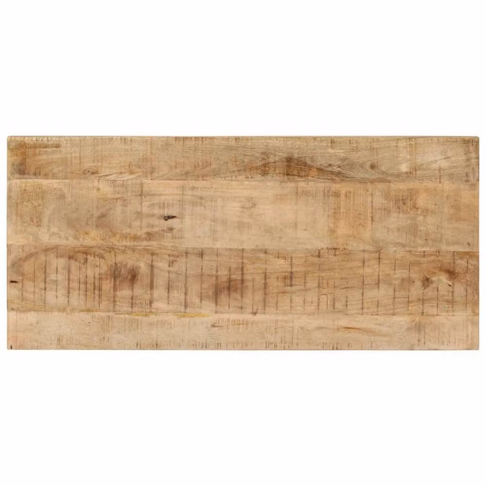 Berkfield Home Rectangular Mango Wood Dining Table in Light Tan, W/D/H: 110 x 50 x 76 cm – 2